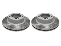 Brake Disc Rotor Front, Crossdrilled (PAIR). Porsche 944S2 / 944 Turbo / 968 - 95135104102, 95135104103, 95135104101 - 951 351 041 03 rd